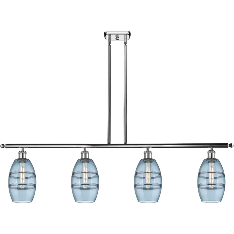 Ballston Vaz 4 Light 48 inch Polished Chrome Stem Hung Island Light Ceiling Light