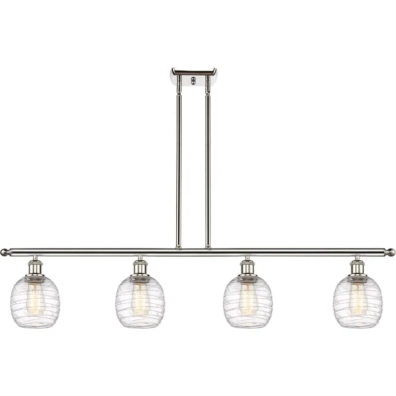 Ballston Belfast 4 Light 48 inch Polished Nickel Island Light Ceiling Light