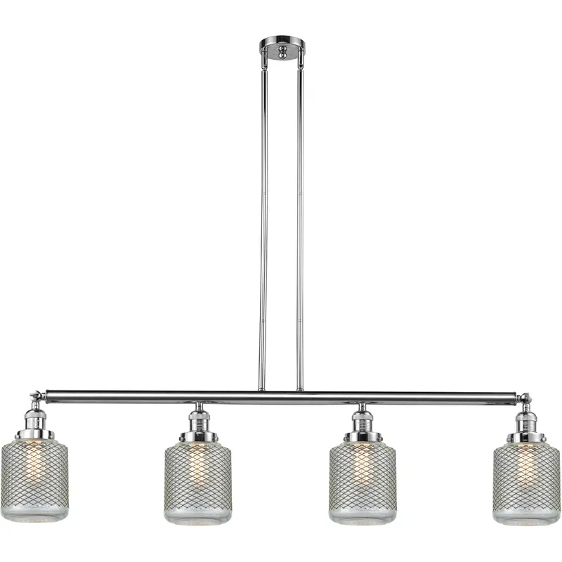 Franklin Restoration Stanton 4 Light 50.63 inch Polished Chrome Island Light Ceiling Light, Franklin Restoration