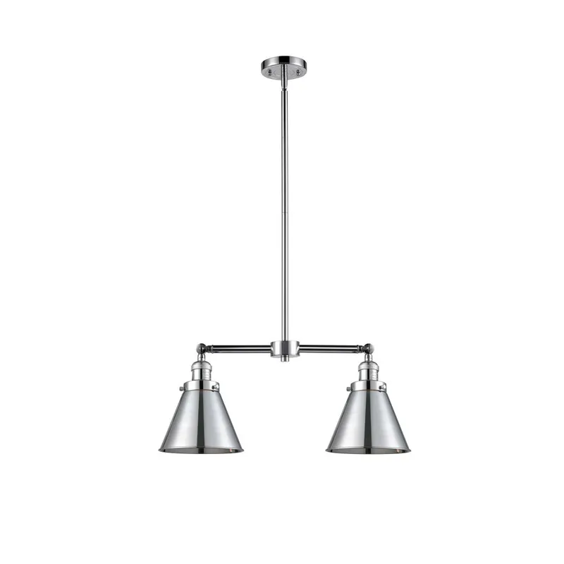 Franklin Restoration Appalachian 2 Light 23 inch Polished Chrome Island Light Ceiling Light, Franklin Restoration