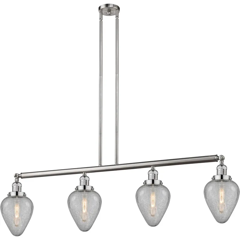 Franklin Restoration Geneseo 4 Light 51.63 inch Brushed Satin Nickel Island Light Ceiling Light, Franklin Restoration