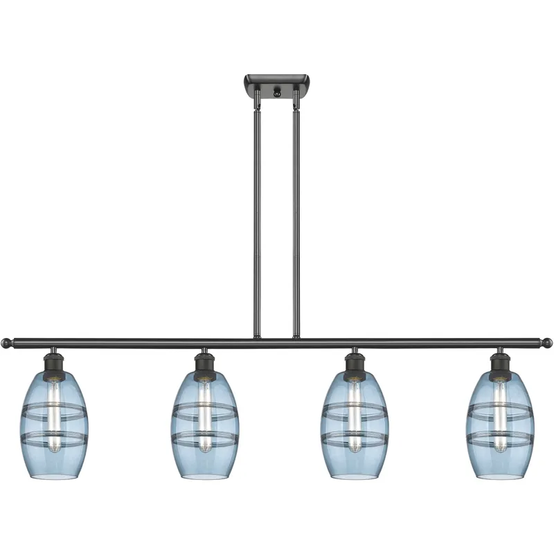 Ballston Vaz 4 Light 48 inch Oil Rubbed Bronze Stem Hung Island Light Ceiling Light