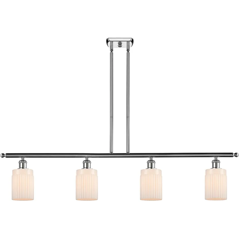 Ballston Hadley LED 48 inch Polished Chrome Island Light Ceiling Light in Matte White Glass, Ballston