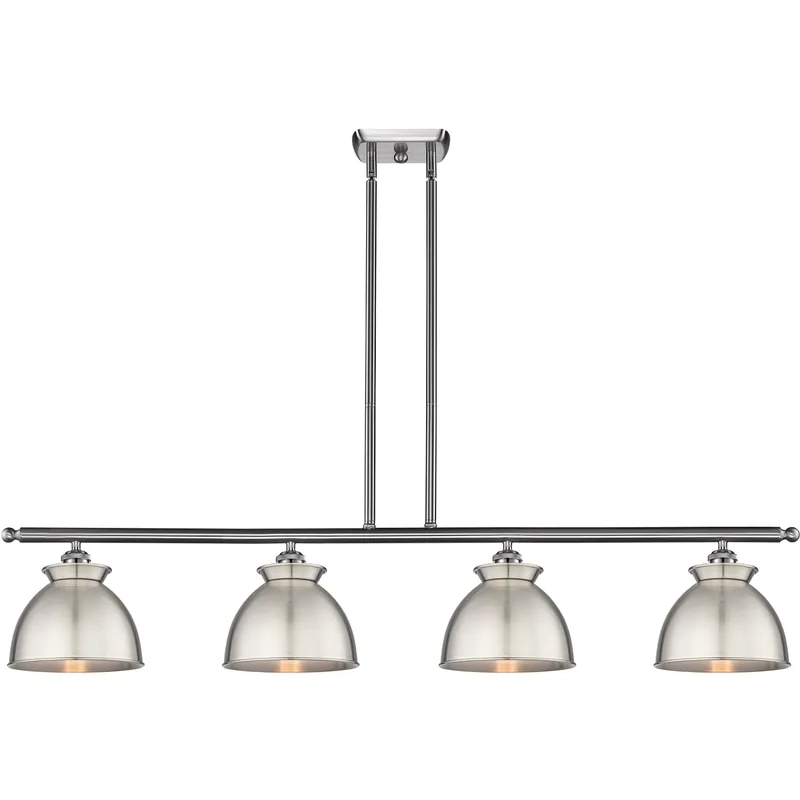 Adirondack 4 Light 48 inch Brushed Satin Nickel Island Light Ceiling Light in Incandescent