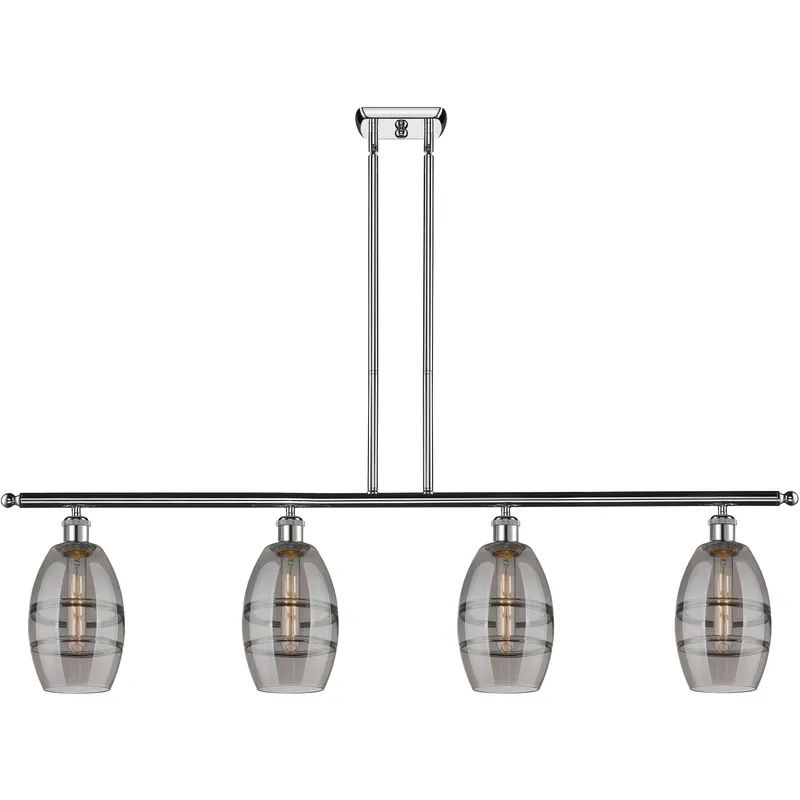 Ballston Vaz 4 Light 48 inch Polished Chrome Stem Hung Island Light Ceiling Light