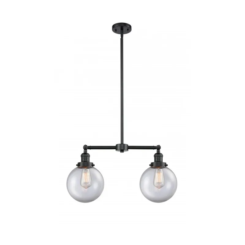Franklin Restoration Large Beacon 2 Light 43 inch Oil Rubbed Bronze Island Light Ceiling Light in Clear Glass, Franklin Restoration