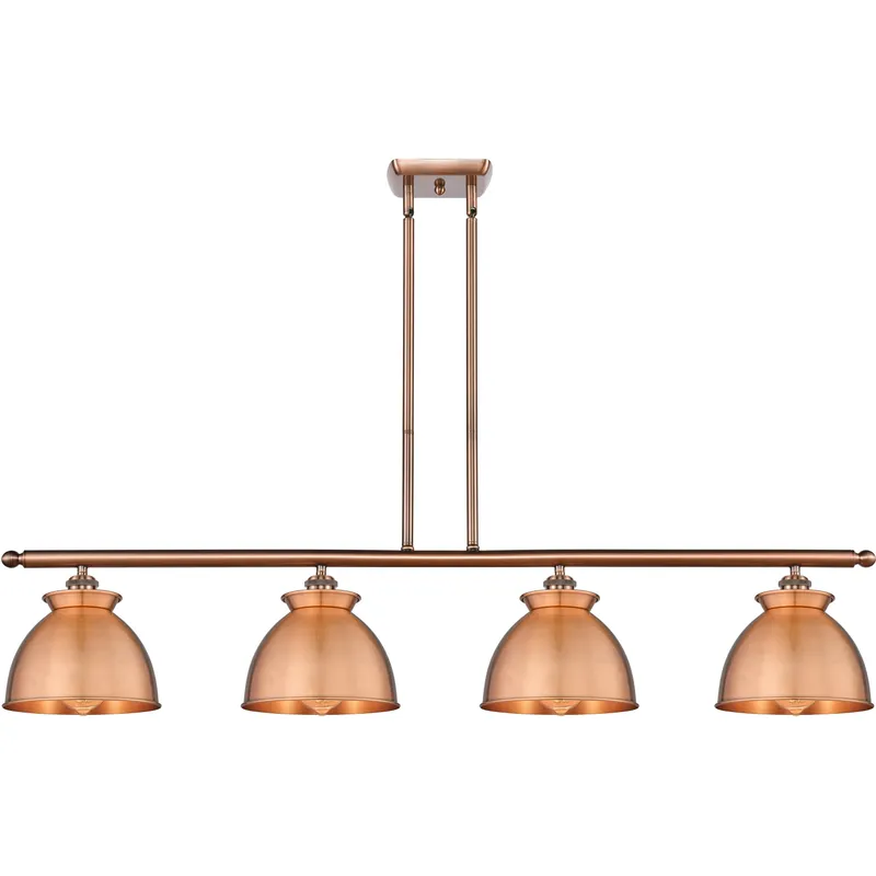 Adirondack 4 Light 48 inch Antique Copper Island Light Ceiling Light in Incandescent