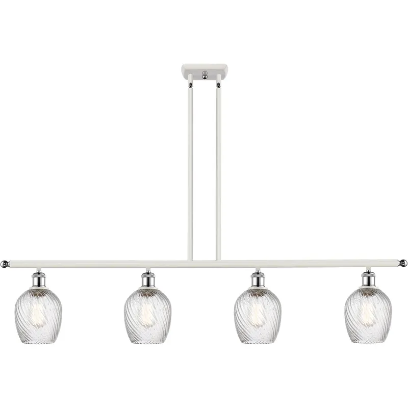 Ballston Salina LED 48 inch White and Polished Chrome Island Light Ceiling Light, Ballston