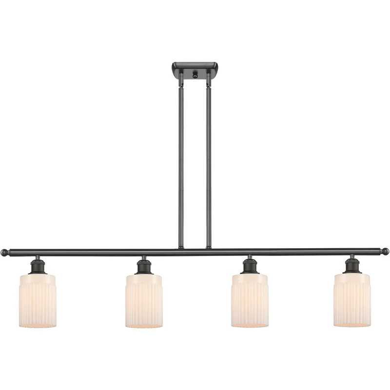 Ballston Hadley LED 48 inch Oil Rubbed Bronze Island Light Ceiling Light in Matte White Glass, Ballston