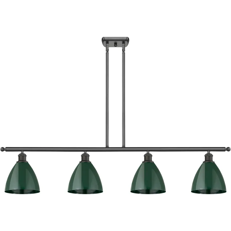 Ballston Plymouth Dome LED 48 inch Oil Rubbed Bronze Island Light Ceiling Light in Matte Green