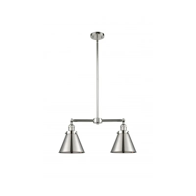 Franklin Restoration Appalachian 2 Light 23 inch Polished Nickel Island Light Ceiling Light, Franklin Restoration