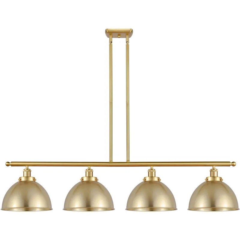 Ballston Urban 4 Light 48 inch Satin Gold Island Light Ceiling Light
