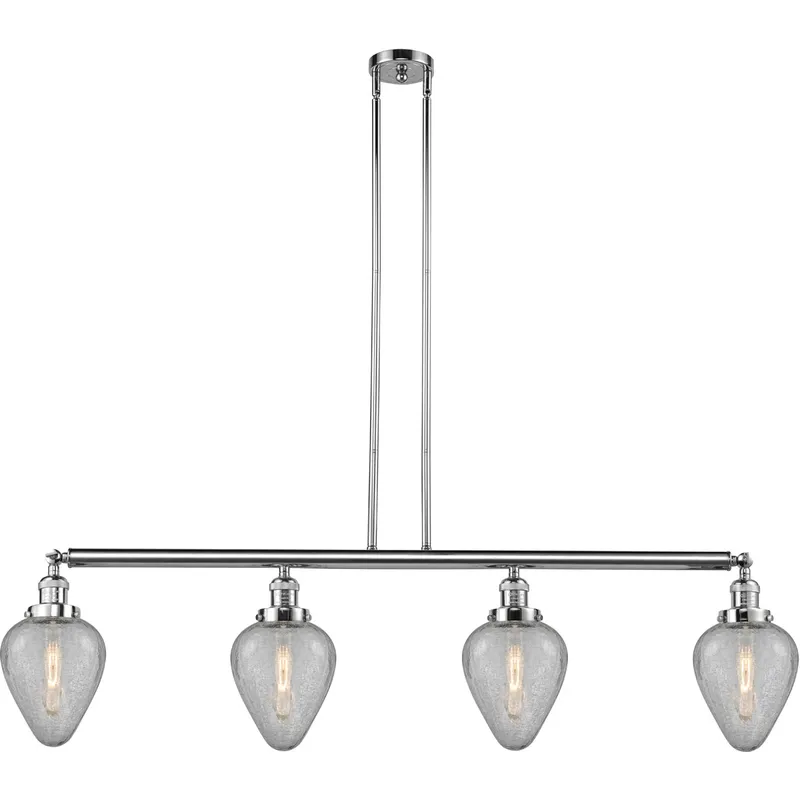 Franklin Restoration Geneseo 4 Light 51.63 inch Polished Chrome Island Light Ceiling Light, Franklin Restoration