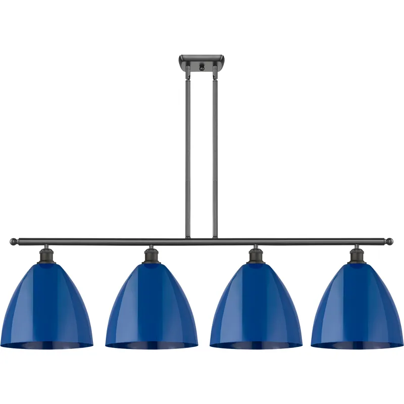 Ballston Plymouth Dome LED 50.25 inch Oil Rubbed Bronze Island Light Ceiling Light in Matte Blue
