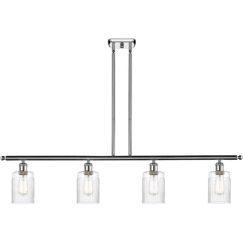 Ballston Hadley LED 48 inch Polished Chrome Island Light Ceiling Light in Clear Glass, Ballston
