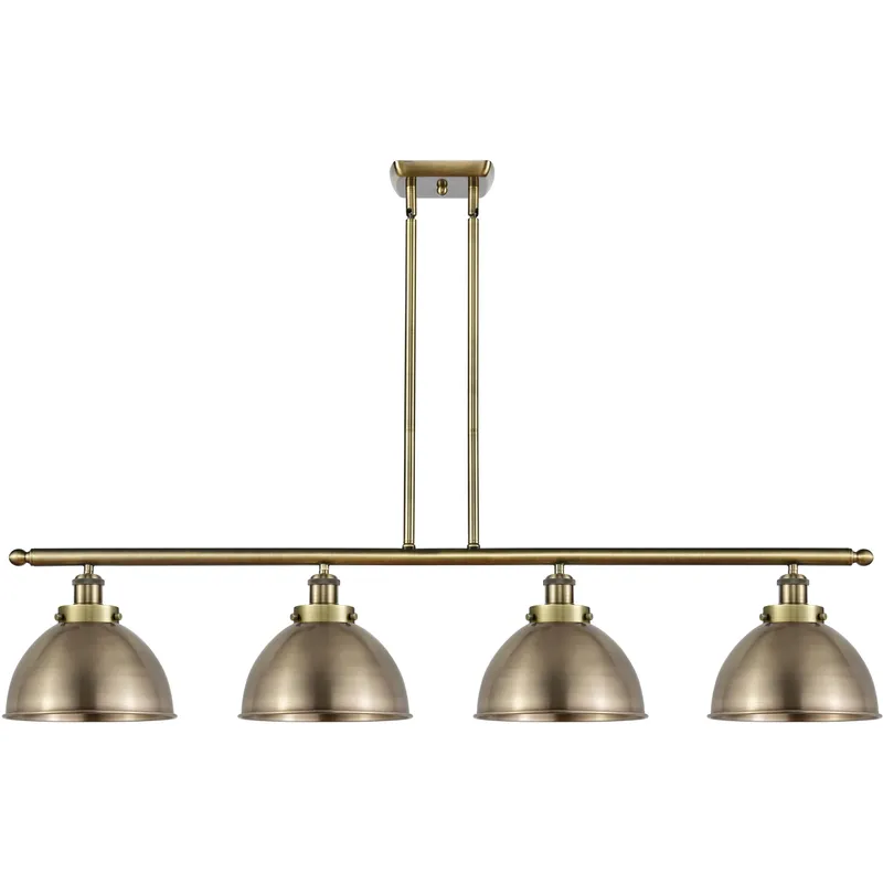 Ballston Urban 4 Light 48 inch Antique Brass Island Light Ceiling Light