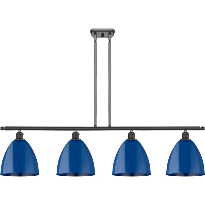 Ballston Plymouth Dome LED 48 inch Oil Rubbed Bronze Island Light Ceiling Light in Matte Blue