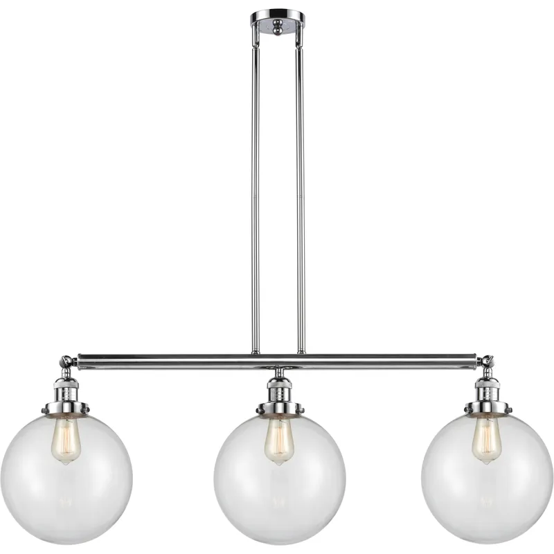 Franklin Restoration X-Large Beacon LED 42 inch Polished Chrome Island Light Ceiling Light in Clear Glass, Franklin Restoration