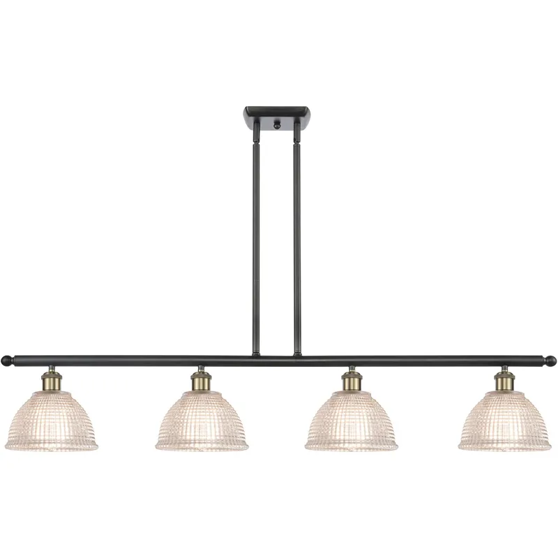 Ballston Arietta LED 48 inch Black Antique Brass Island Light Ceiling Light, Ballston