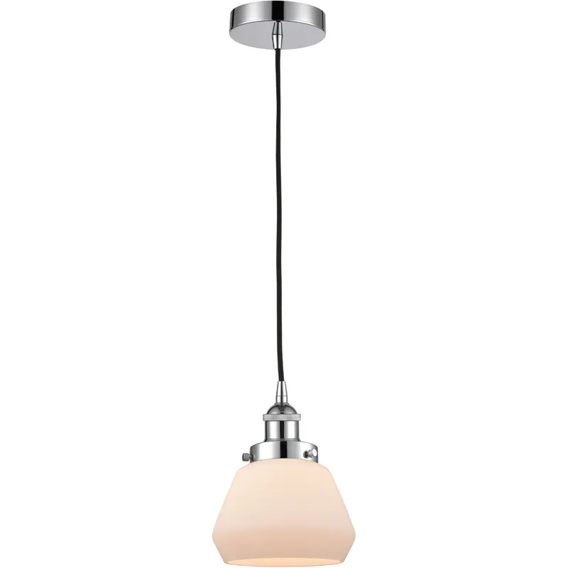 Edison Fulton LED 7 inch Polished Chrome Mini Pendant Ceiling Light