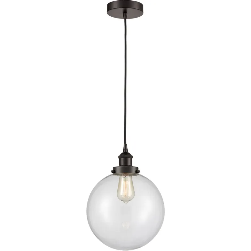 Edison Beacon LED 10 inch Oil Rubbed Bronze Mini Pendant Ceiling Light