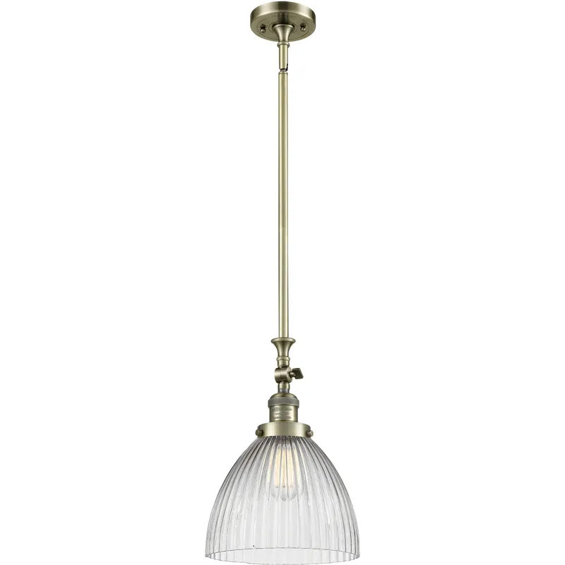 Franklin Restoration Seneca Falls LED 9.5 inch Antique Brass Mini Pendant Ceiling Light, Franklin Restoration