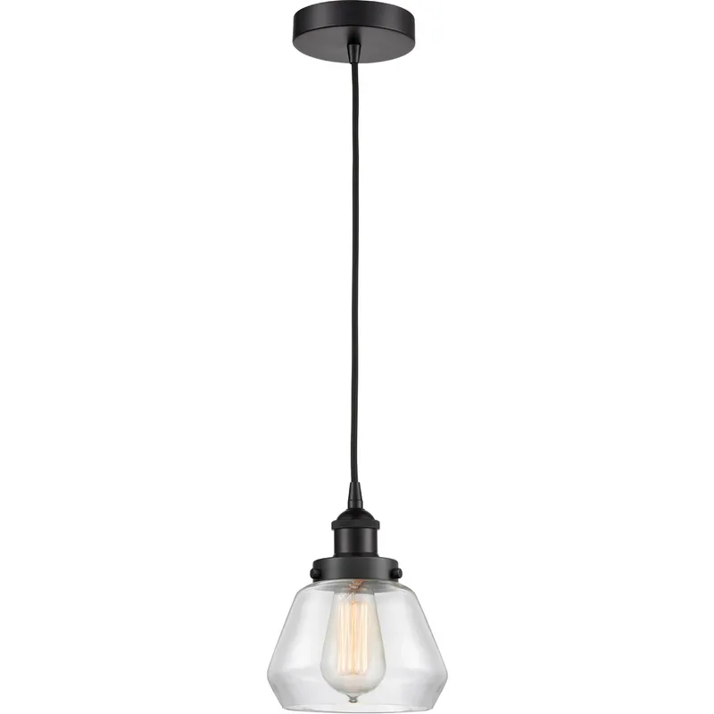 Edison Fulton LED 7 inch Matte Black Mini Pendant Ceiling Light