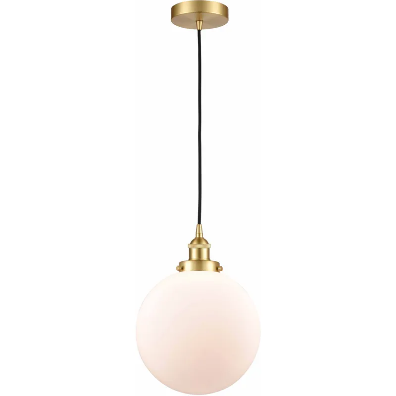 Edison Beacon LED 10 inch Satin Gold Mini Pendant Ceiling Light