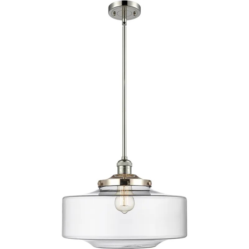 Franklin Restoration Bridgeton LED 11.75 inch Polished Nickel Mini Pendant Ceiling Light in Clear