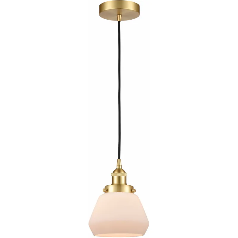 Edison Fulton LED 7 inch Satin Gold Mini Pendant Ceiling Light