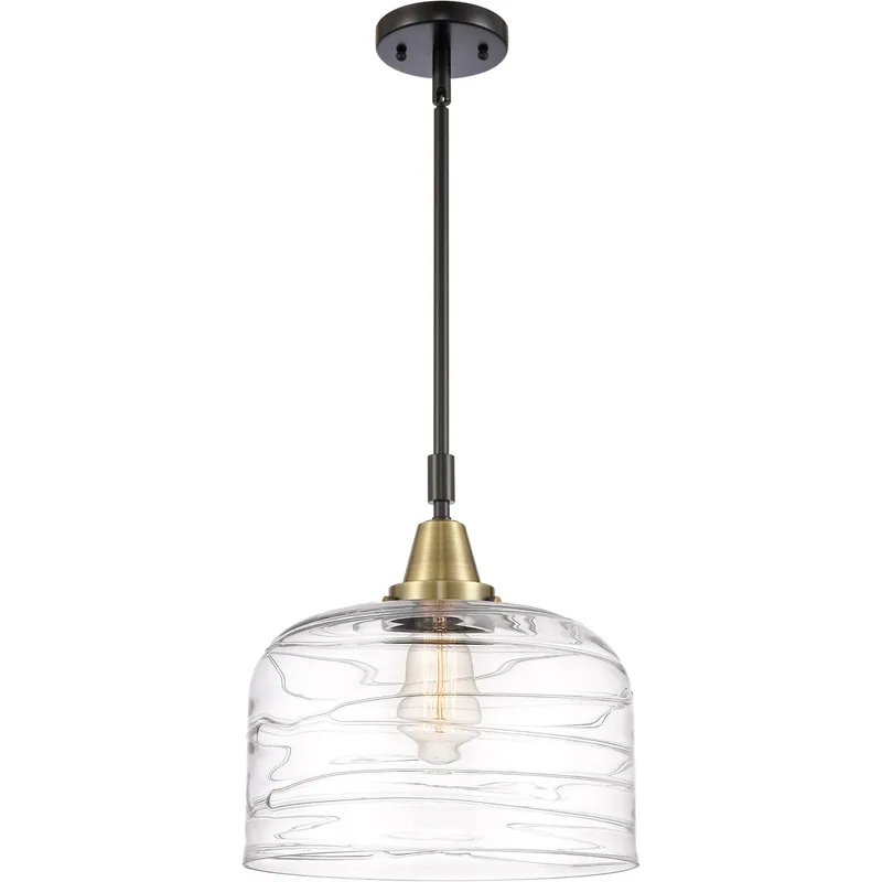 Franklin Restoration Bell LED 12 inch Black Antique Brass Mini Pendant Ceiling Light