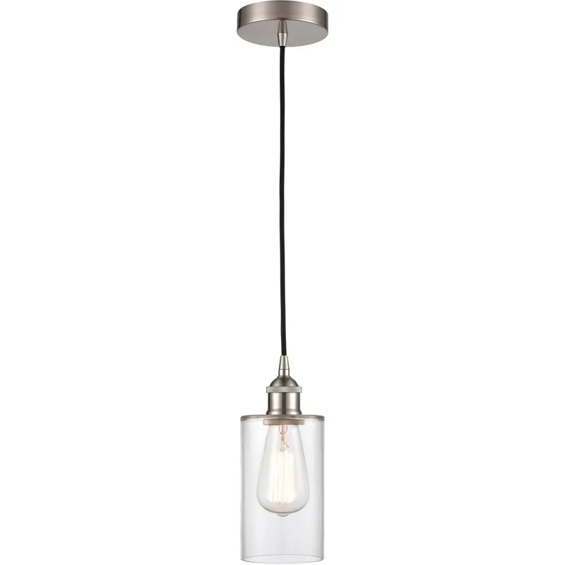 Edison Clymer LED 4 inch Brushed Satin Nickel Mini Pendant Ceiling Light