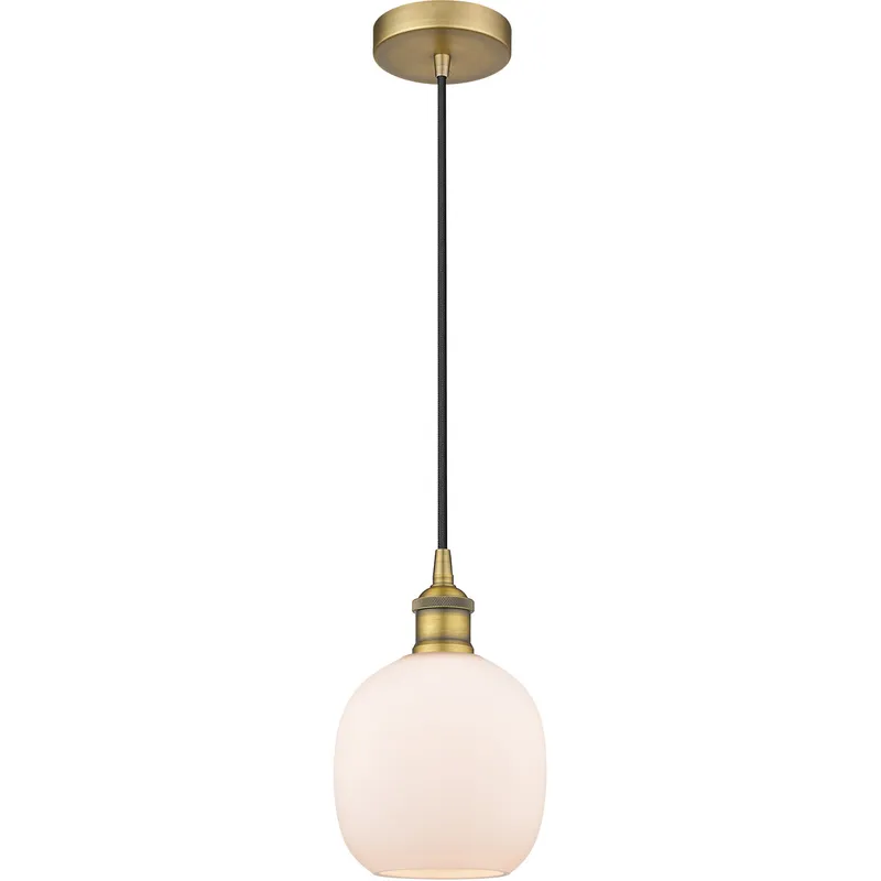 Edison Belfast 1 Light 6 inch Brushed Brass Mini Pendant Ceiling Light