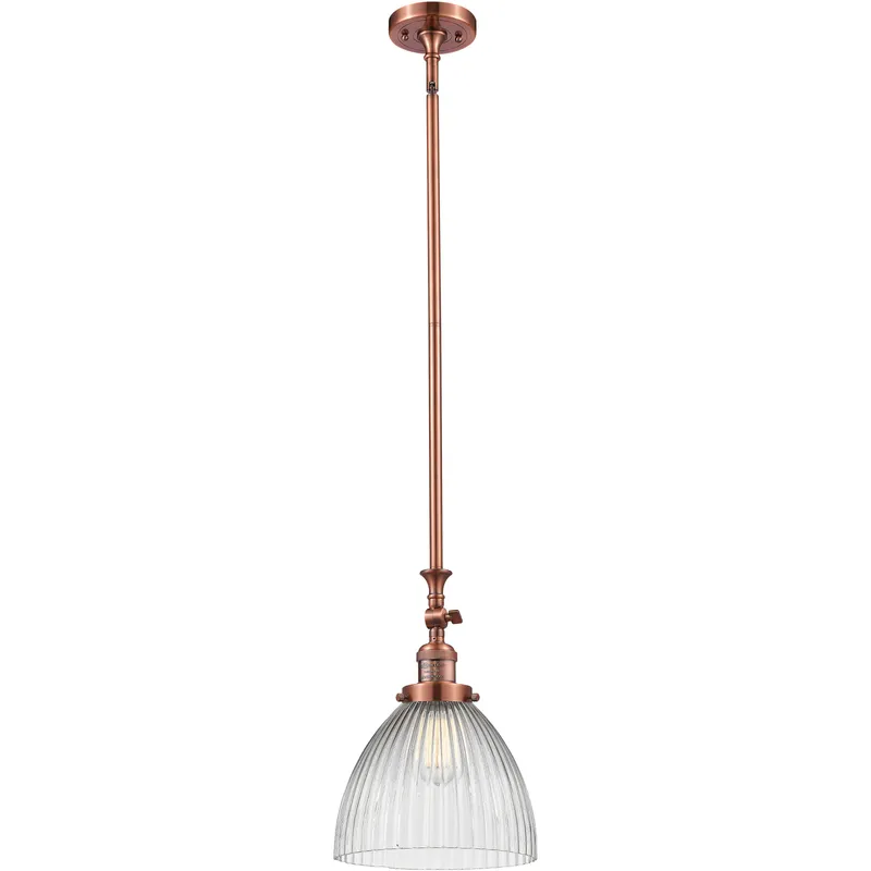 Franklin Restoration Seneca Falls LED 9.5 inch Antique Copper Mini Pendant Ceiling Light, Franklin Restoration