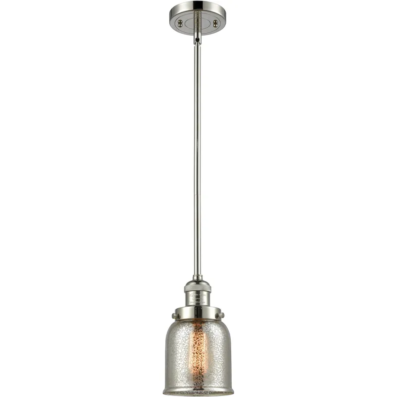 Franklin Restoration Bell 1 Light 5 inch Polished Nickel Mini Pendant Ceiling Light in Incandescent, Silver Plated Mercury, Franklin Restoration