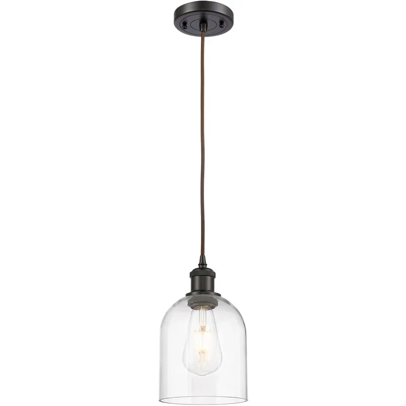 Ballston Bella 1 Light 5.5 inch Oil Rubbed Bronze Cord Hung Mini Pendant Ceiling Light
