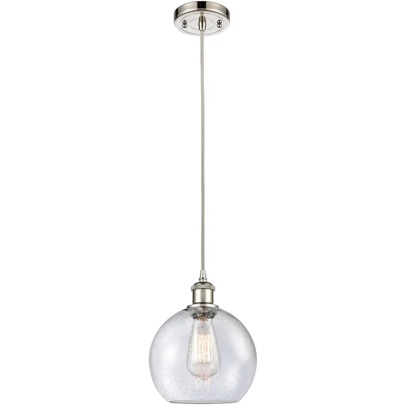Ballston Athens 1 Light 8 inch Polished Nickel Mini Pendant Ceiling Light