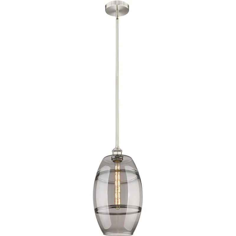 Edison Vaz 1 Light 10 inch Brushed Satin Nickel Stem Hung Mini Pendant Ceiling Light