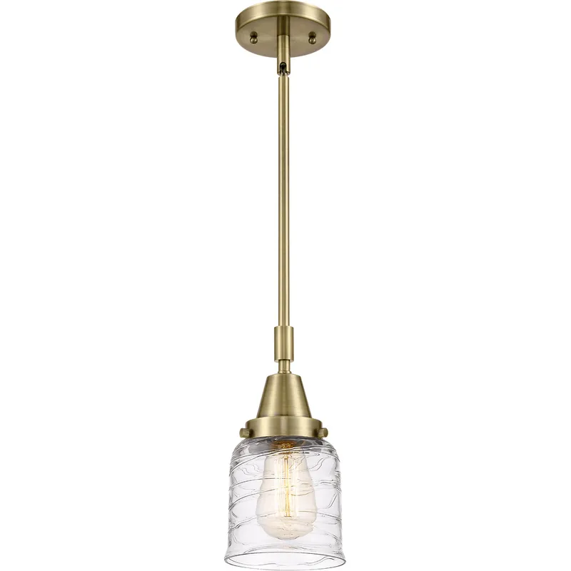 Franklin Restoration Bell LED 5 inch Antique Brass Mini Pendant Ceiling Light
