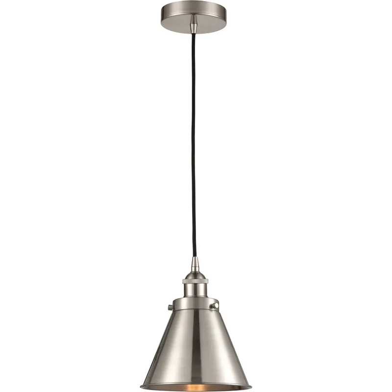 Franklin Restoration Appalachian LED 8 inch Brushed Satin Nickel Mini Pendant Ceiling Light