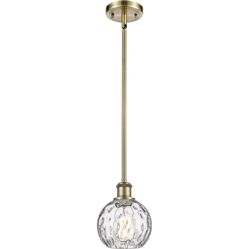 Ballston Athens Water Glass 1 Light 6 inch Antique Brass Mini Pendant Ceiling Light