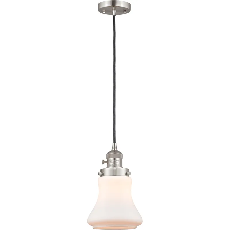 Franklin Restoration Bellmont 1 Light 6 inch Brushed Satin Nickel Mini Pendant Ceiling Light