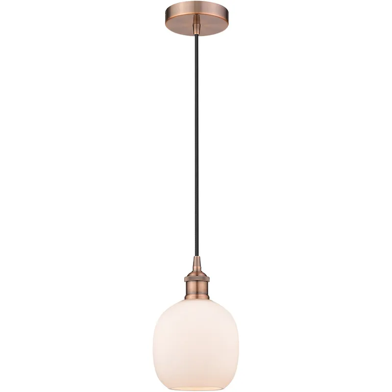 Edison Belfast 1 Light 6 inch Antique Copper Mini Pendant Ceiling Light