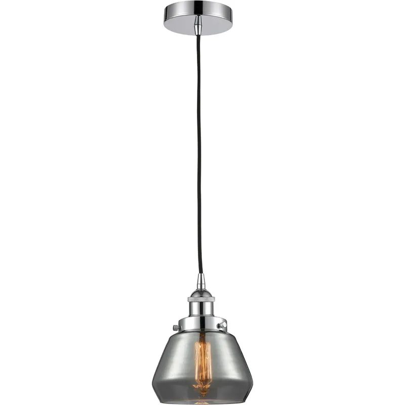 Edison Fulton LED 7 inch Polished Chrome Mini Pendant Ceiling Light