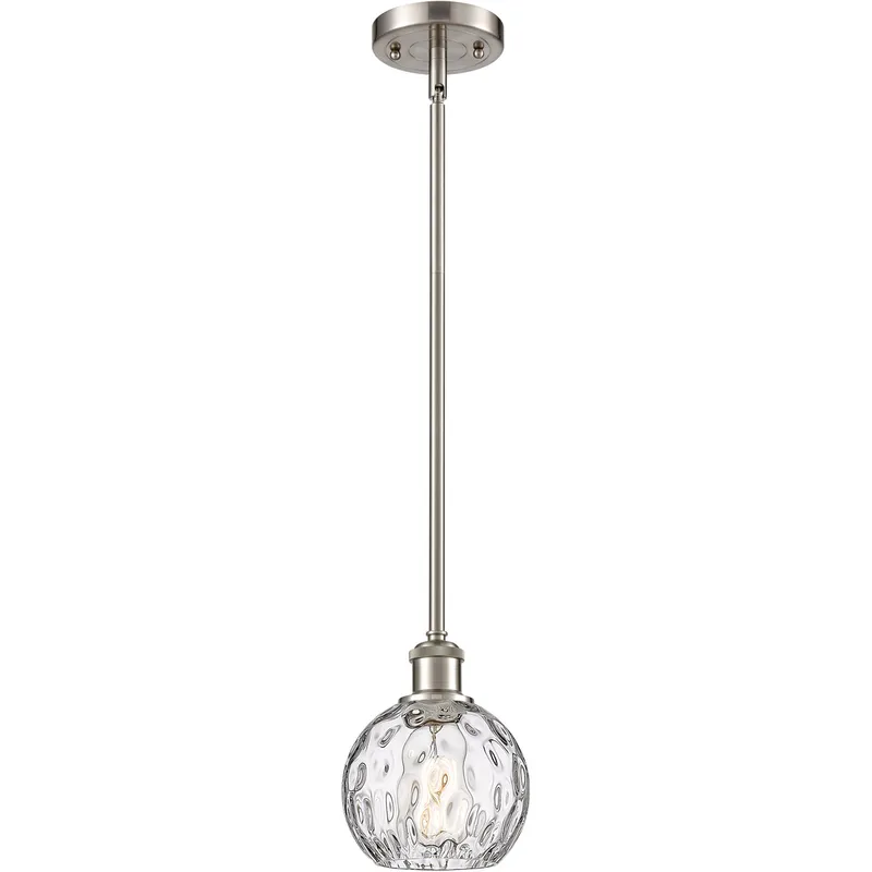 Ballston Athens Water Glass 1 Light 6 inch Brushed Satin Nickel Mini Pendant Ceiling Light