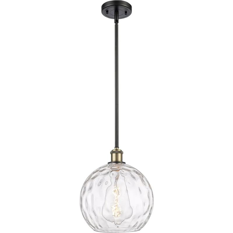Ballston Athens Water Glass LED 10 inch Black Antique Brass Mini Pendant Ceiling Light
