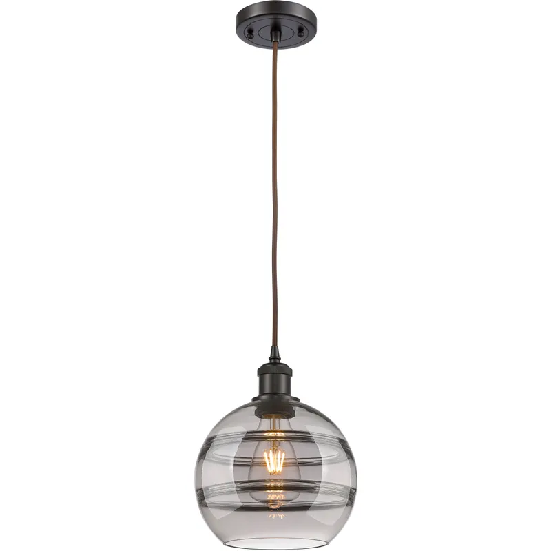 Ballston Rochester 1 Light 8 inch Oil Rubbed Bronze Cord Hung Mini Pendant Ceiling Light