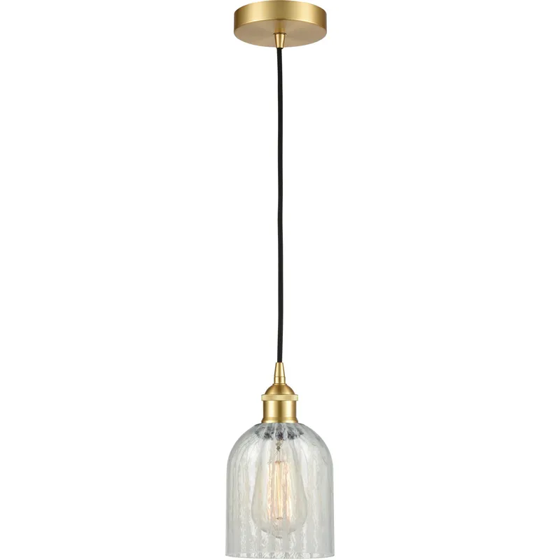 Edison Caledonia LED 5 inch Satin Gold Mini Pendant Ceiling Light