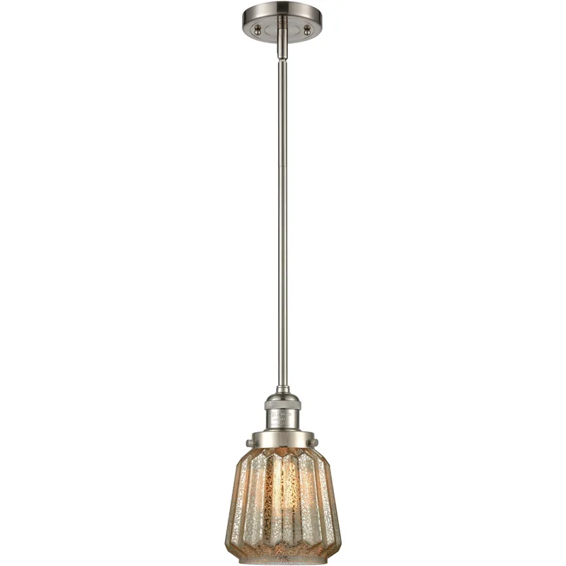 Franklin Restoration Chatham 1 Light 6 inch Brushed Satin Nickel Mini Pendant Ceiling Light in Incandescent, Mercury, Franklin Restoration
