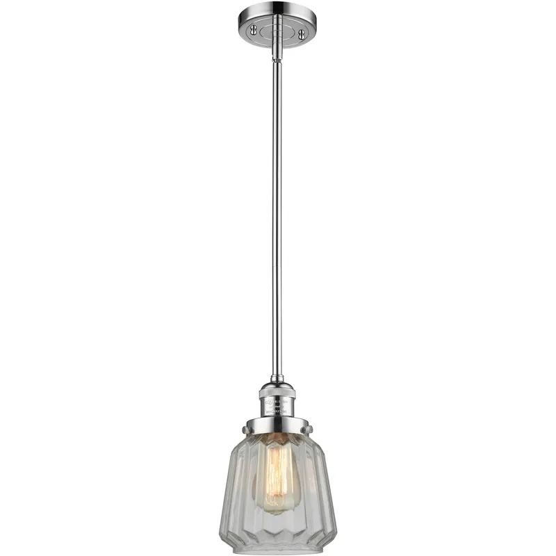 Franklin Restoration Chatham 1 Light 6 inch Polished Chrome Mini Pendant Ceiling Light in Incandescent, Clear, Franklin Restoration